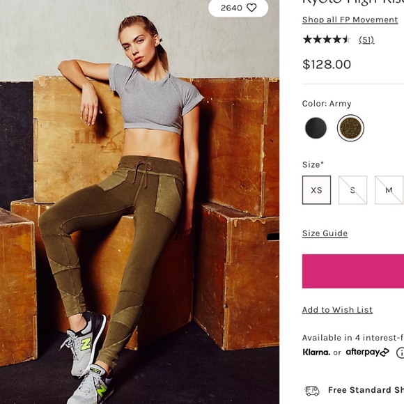 Free People Legging Kyoto in Rose NWT XS drawstring jogger w pockets - Picture 6 of 6